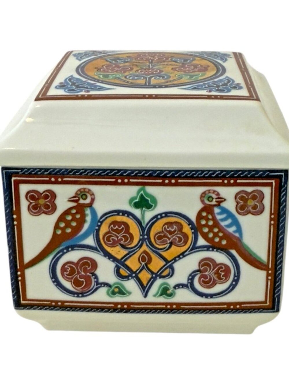 Byzantium Elizabeth Arden Trinket Box Vtg 1980's Porcelain Fitted Lid Japan